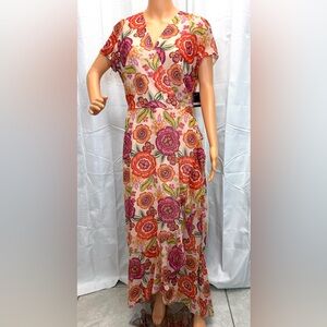 Just...Taylor Maxi Sun Floral Dress - Red and Purple